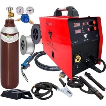 Maquina Solda Inversora Mig 255 Bivolt Tig Mma Multiprocesso 110220v Usk Completa Cilindro 2 Arames Com Sem Gás